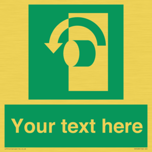 Custom Turn Anti-Clockwise Sign